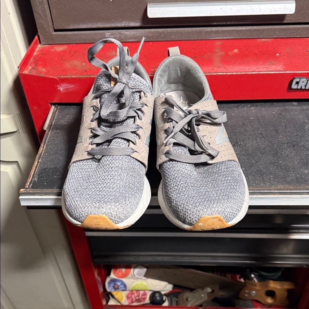 New Balance Gray and Tan Men's Athletic Shoes